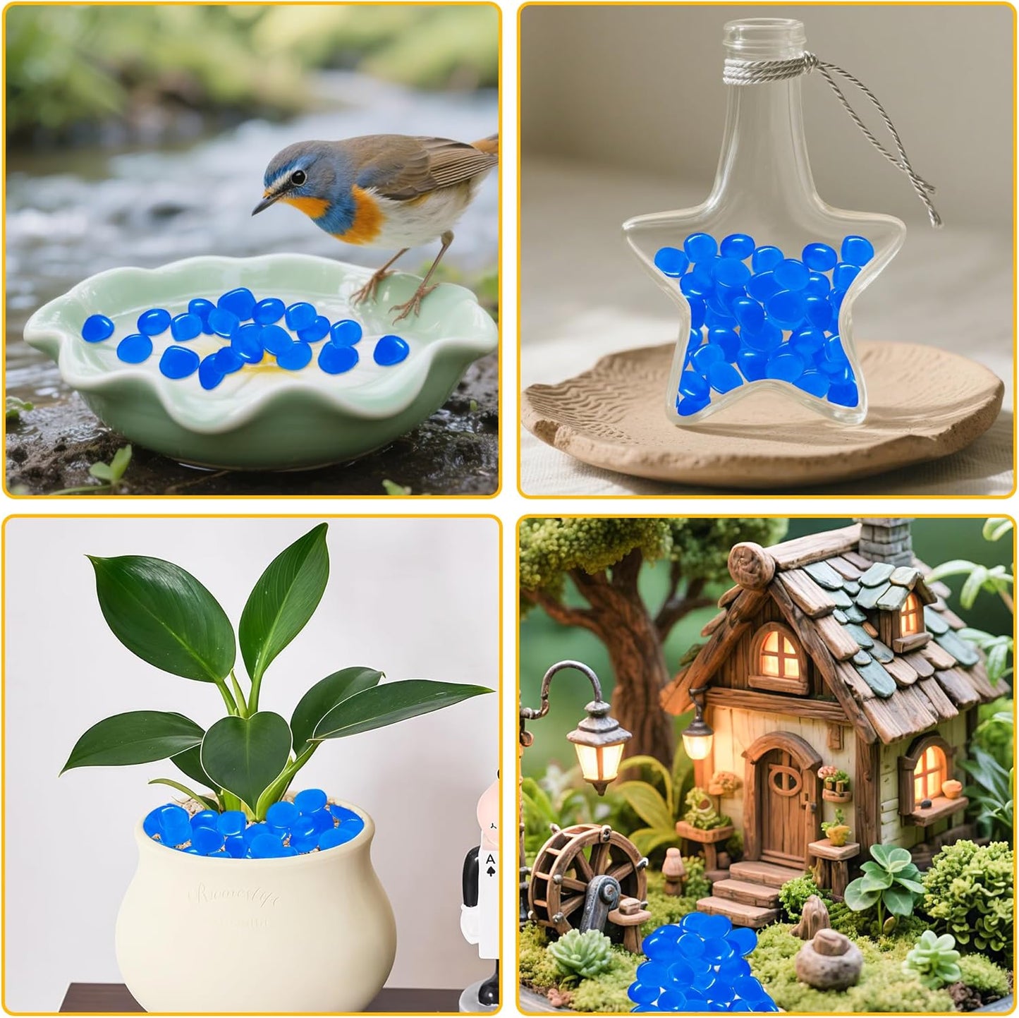 Glow in The Dark Fish Tank Rocks,Blue Glowing Rocks Stones Resin Glow in Dark Pebbles for Outdoor Garden, Fish Tank, Aquarium, Landscaping,Driveway Decoration,2.2 Lb