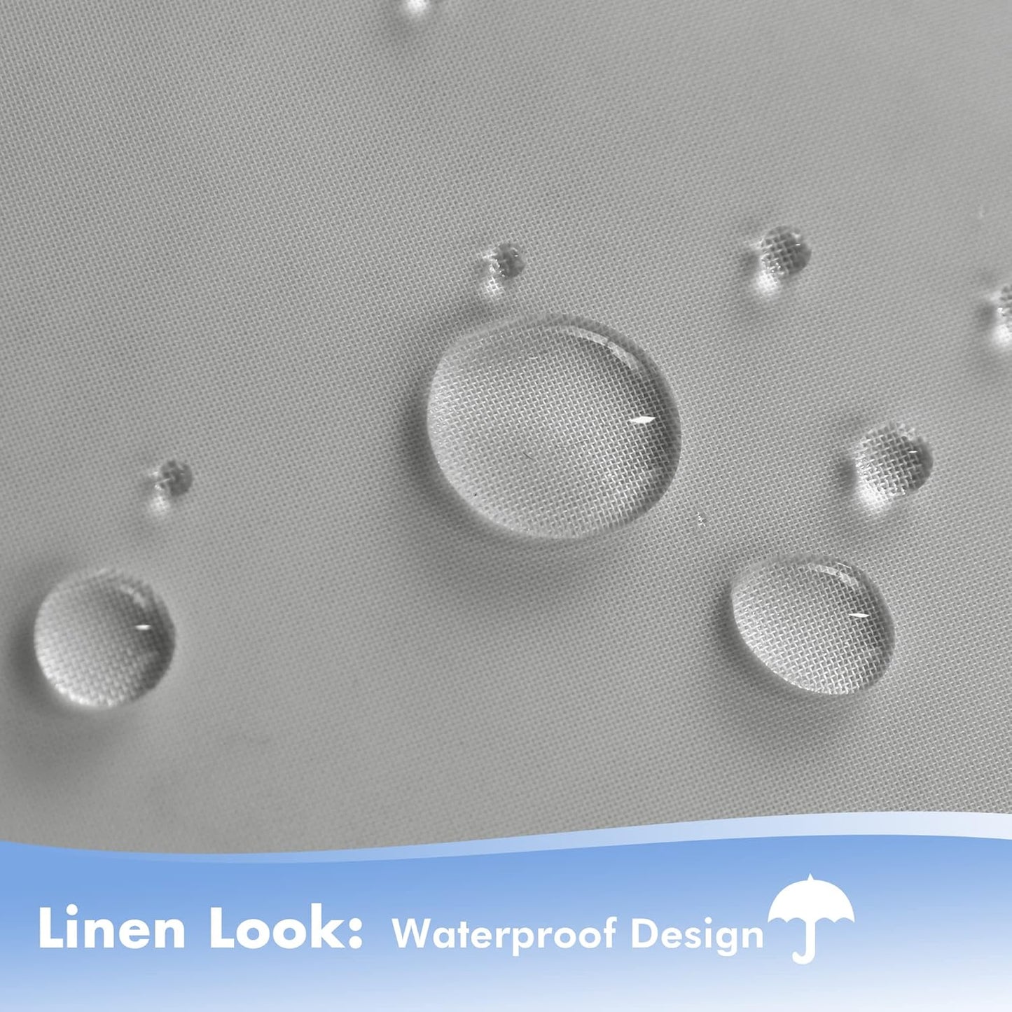 HolidayIdeas Outdoor Sheer Curtains for Patio Waterproof, 4 Panels - 54 x 120 Inch - Cloud Grey Light Filtering Voile Outside Curtains Grommet Drapes for Front Porch, Gazebo, Pergola, Backyard