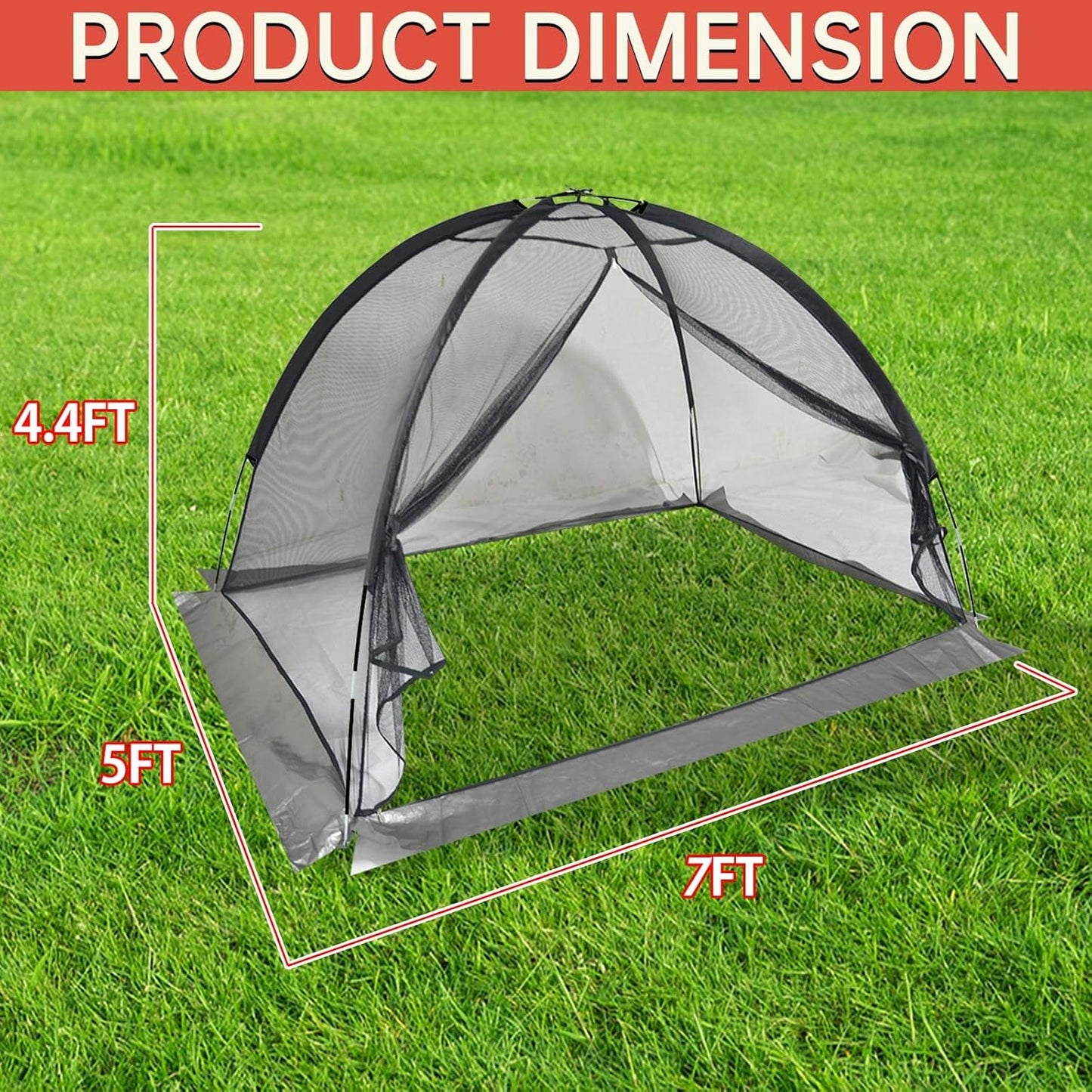 Pond Cover Dome: Protective Netting Tent for Outdoor Fish Koi Ponds Garden Leaves Vegetable Plant Care Use 5X7FT
