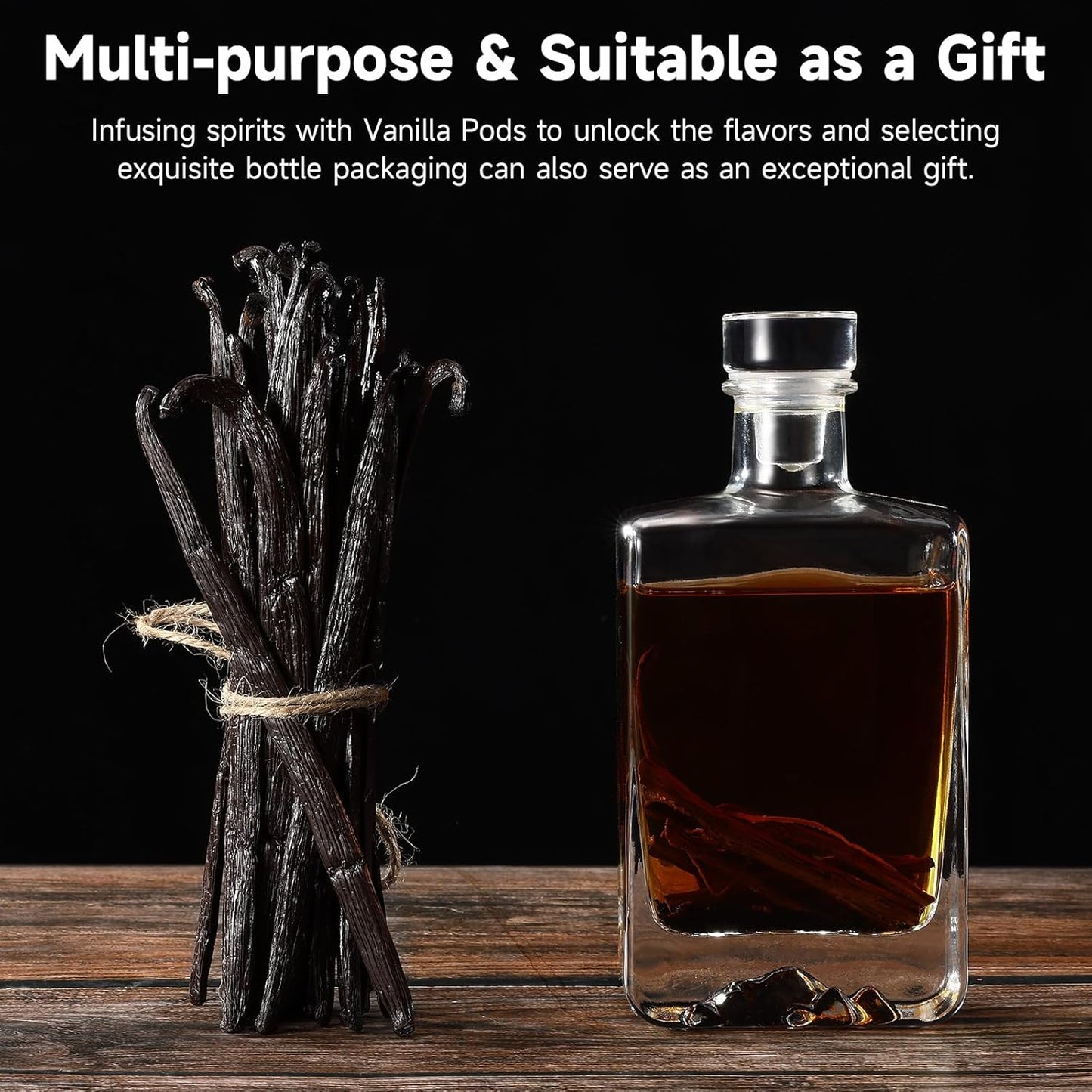 SPICEEL Madagascar Vanilla Beans Grade A Vanilla Pods for Making Vanilla Extract, Whole 5" - 7" Vanilla Beans for Baking, 10 Counts