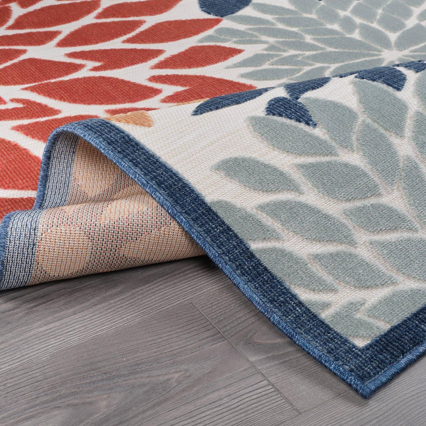 Beverly Rug Outdoor Rug 8x10 Modern Floral Tropical Area Rugs for Indoor and Outdoor Patio Easy to Clean Non Shedding Living Room Porch Garden Washable Outside Carpet (8 x 10 Multicolor)