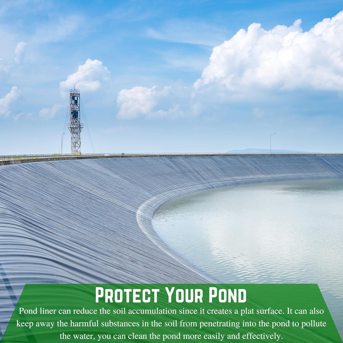 Farm Plastic Supply - 12 Mil String Reinforced Black/White Pond Liner - 12 Mil Fish Pond HDPE Liner, Pond Liners for Outdoor Ponds, Koi Ponds, Garden Fountain, Containment Liner (6' x 8')