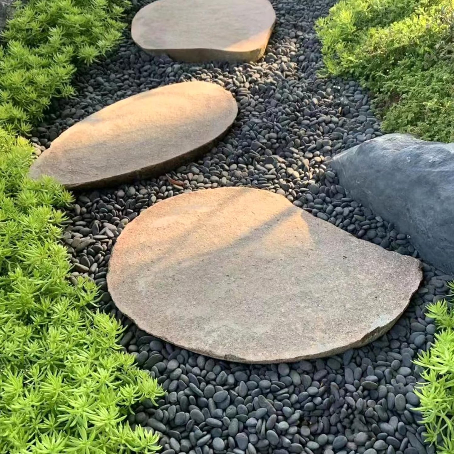 Black River Rocks for Landscaping, 3-4 Inch Premium Pebbles for Plants and Garden, Black Stones for Potted Plants, Fish Tanks, DIY Pathway and Backyard,Crafts, Walkways(20lbs Bulk)
