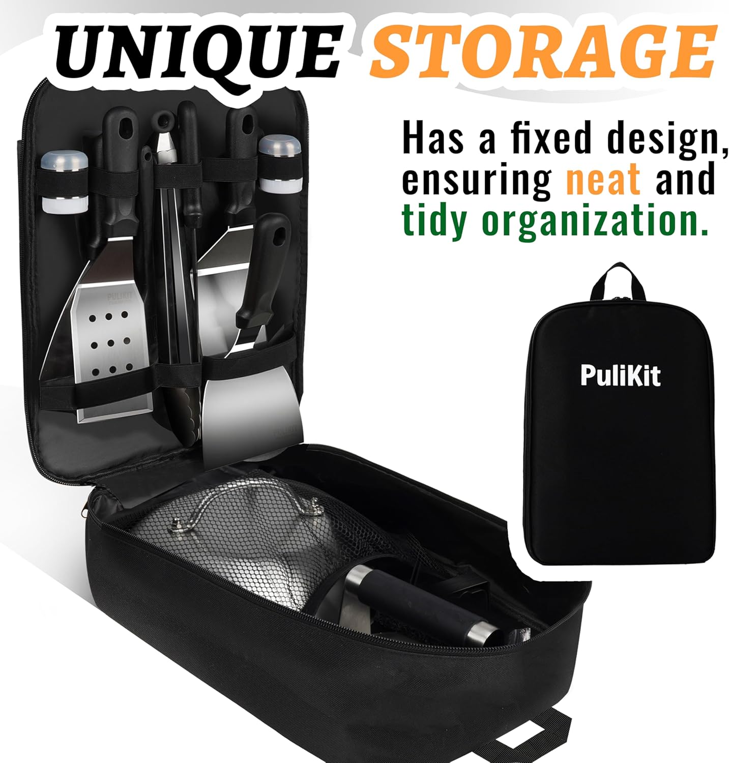 Griddle Accessories Kit for Blackstone Griddle- Stainless Steel Flat Top Grill Tools Set with Spatulas, Basting Cover & Carry Bag - Complete BBQ Cooking Kit for Outdoor, Backyard (Ideal Gift for Men)