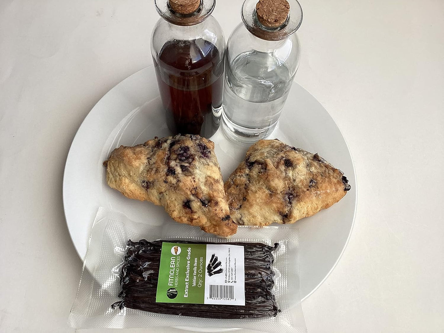 2oz. Tahitian Vanilla Beans Grade B Extract Exclusive (1/8 Lb) Bulk|4"-5" Whole Natural Raw NON-GMO PODS by FITNCLEAN VANILLA