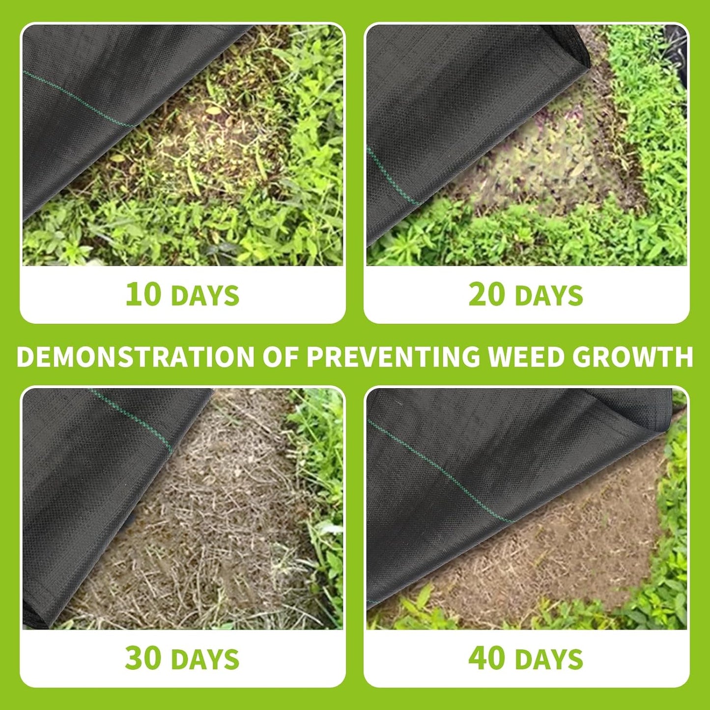 3x100ft 3.2OZ,Weed Barrier Landscape Fabric Heavy Duty, Woven Weed Control Fabric, High Permeability Good for Flower Bed, Geotextile Fabric Underlayment, Driveway (4ft*100ft)