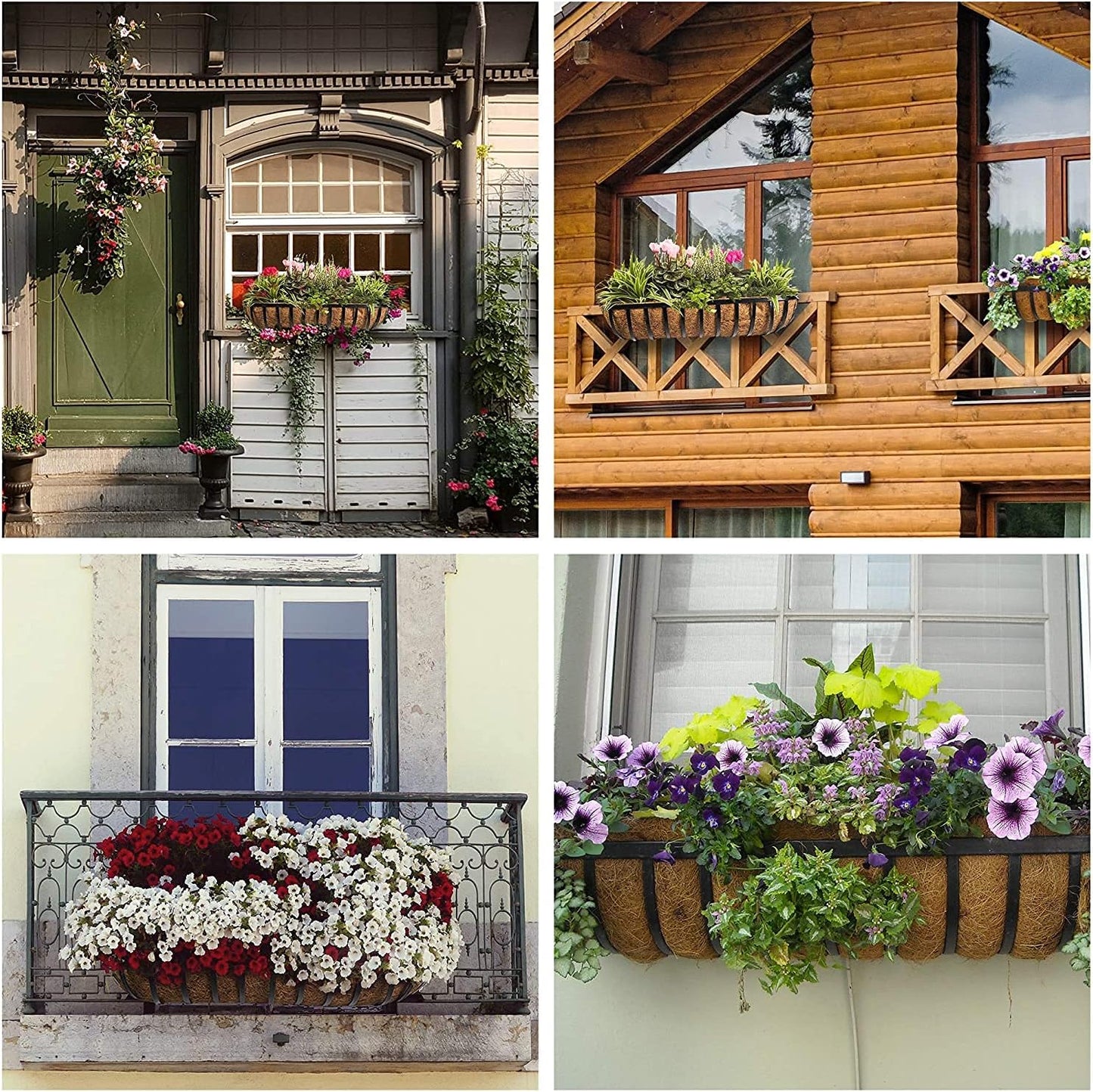 2pcs 30" Natural Replacement Coconut Liner for Window Box Wall Planter Garden Deck Fence Flower Baskets