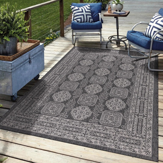 Keen Home Design Terrace Outdoor Area Rug - 6x9 Washable Indoor/Outdoor Rug for Patio, Kitchen, Balcony, Beach, Garden, Deck and Porch, Size: 6'x8'10"