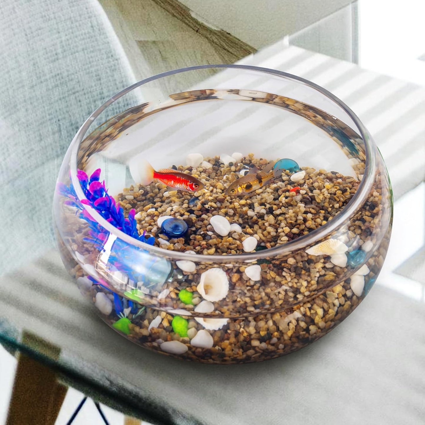 2 lbs Aquarium Gravel, 3-6mm Fish Tank Gravel, Succulent Cactus Pea Gravel for Indoor Plants, River Rocks for Gardening, Flower Pots, Vase Fillers, Garden Landscaping