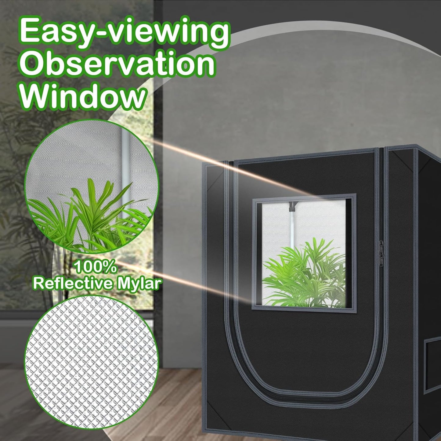 18"x30"x36" Grow Tent for Indoor Plants 600D Mylar Hydroponic High Reflective GrowTents for Plant Fruit Flower Veg Growing
