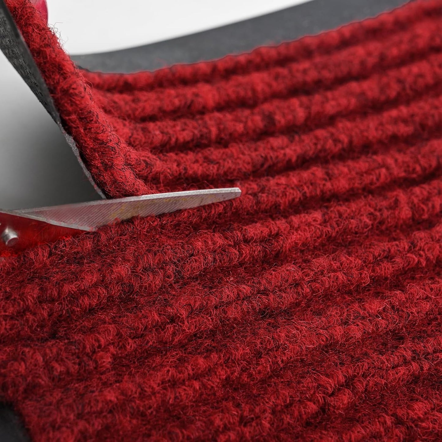 Rubber Door Mat About W3' ×L16' Heavy Duty Large Outdoor Indoor Mat Durable Entrance Doormat Waterproof Rubber Back Rugs for Home Entryway Patio Porch Office Business Areas (Wine Red)