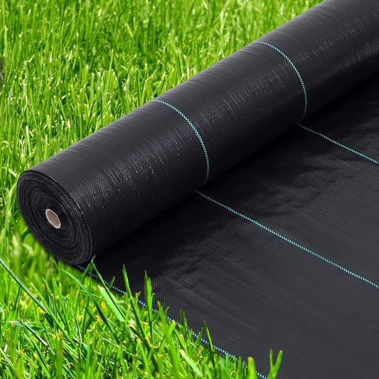 6ft X 300ft Weed Barrier Landscape Fabric Heavy Duty, Premium 2.4 oz Ground Cover Weed Block Gardening Mat, Easy Setup & Superior Weed Control, for Erosion Control, Weed Barrier