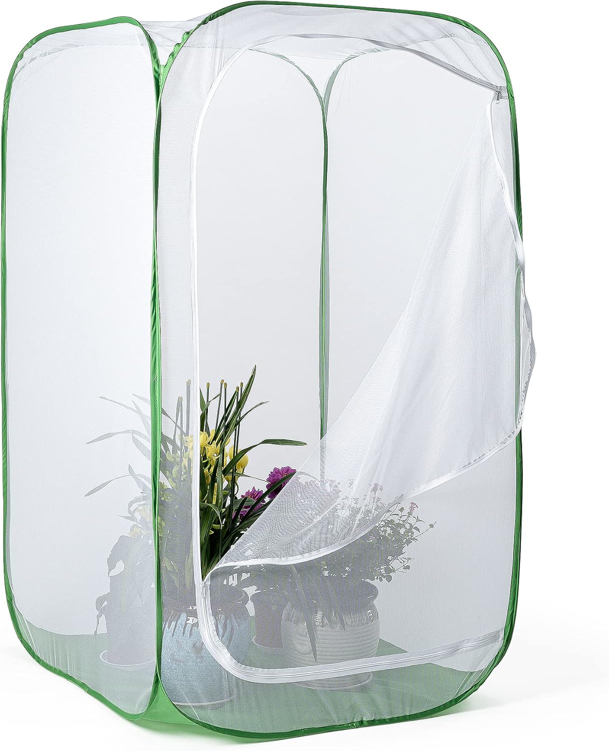 59" Outdoor Mesh Plant Enclosure, Mesh Plant Cover for Pests, Bird and Pest Protection Guard for Fruit, Vegetables, Flowers and Herbs Pop-Up Cage 35"x35"x59"