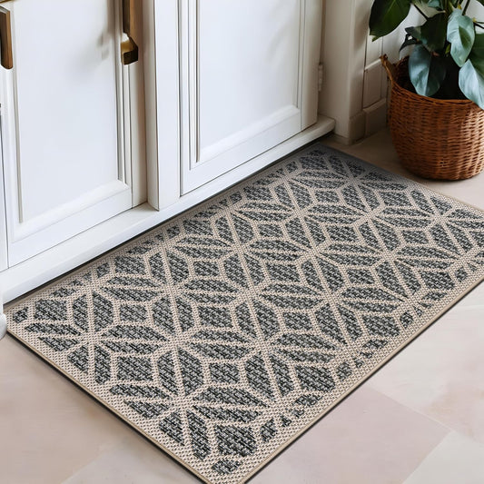 Rugshop Contemporary Geometric Indoor/Outdoor Area Rug 2' 3" X 4' Blue