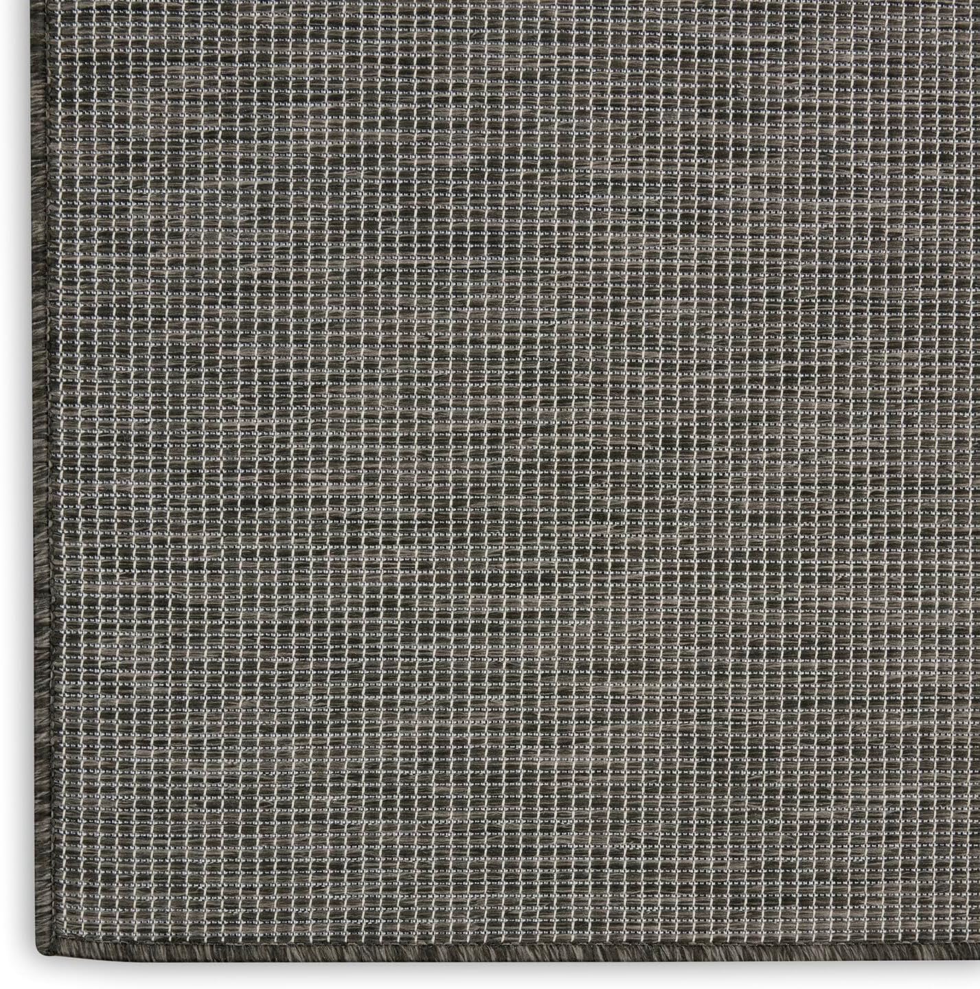 Nourison Positano Indoor-Outdoor Charcoal 9' x 12' Area Rug, Easy Cleaning, Non Shedding, Bed Room, Living Room, Dining Room, Backyard, Deck, Patio (9x12)