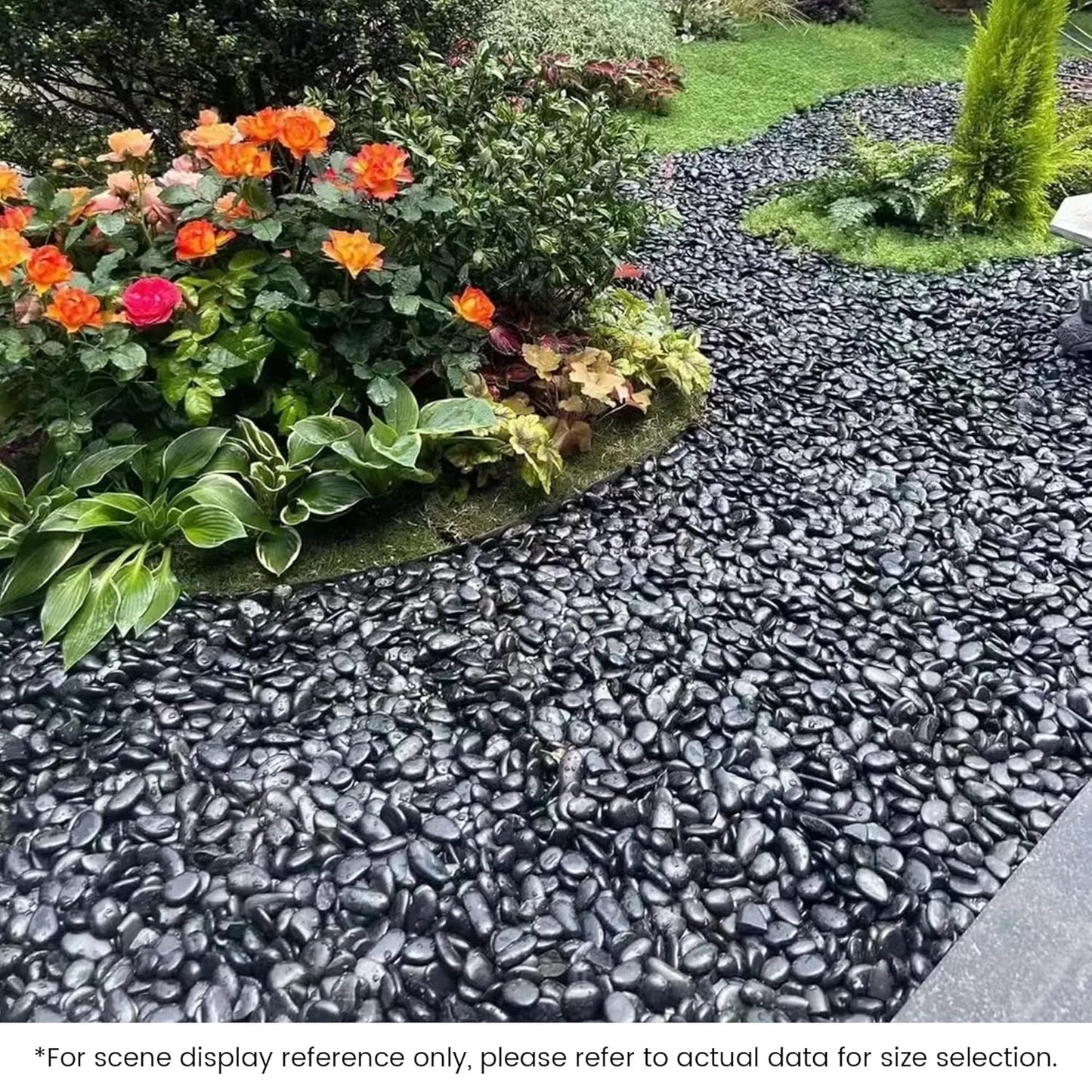 SIDONG 10 LB Black River Rocks, 0.3-0.5 Inches High Polished Pebbles for Indoor Plants, Aquarium Rocks Used in Fish Tank, Decorative Stones for Plants, Vases, Home Décor, Crafting, Garden Landscaping