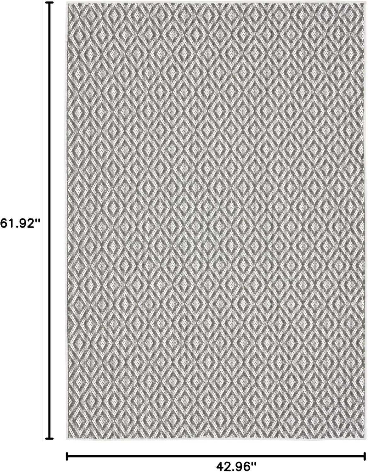 Home Dynamix Tripoli Lydia Modern Indoor/Outdoor Area Rug, Gray/Cream, 3'7"x5'2" Rectangle