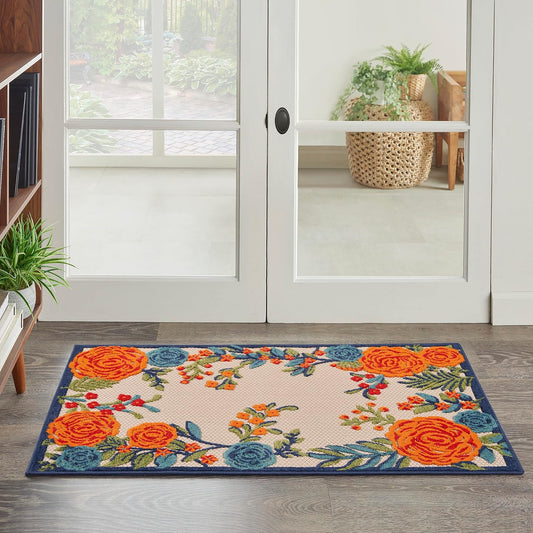 Nourison Home Aloha 3' x 4' Multicolor Fabric Contemporary Area Rug (3' x 4')