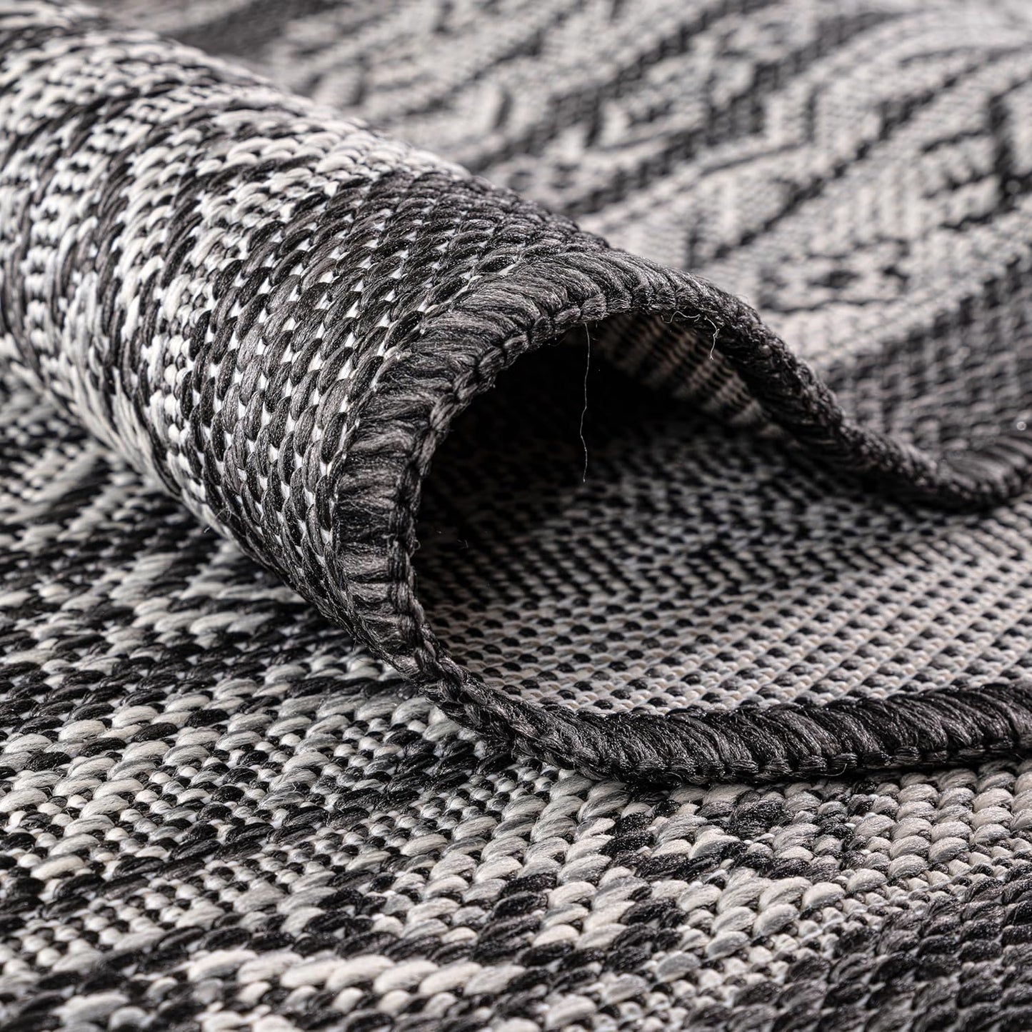 Keen Home Design Terrace Outdoor Round Rug - 8ft Round Washable Indoor/Outdoor Rug for Patio, Kitchen, Balcony, Beach, Garden, Deck and Porch, Size: 7'7" Round