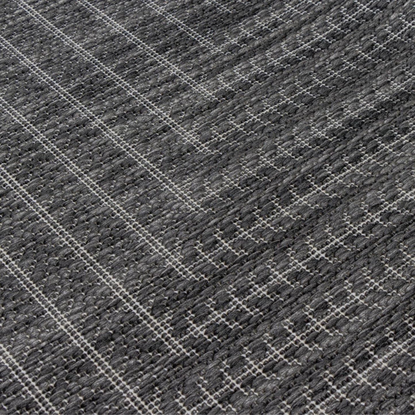 Adiva Rugs Outdoor Indoor Area Rug, Weather Resistant, Easy to Clean, Stain Resistant Floor Mat for Dining Room, Backyard, Deck, Patio (Pebble Weiss, 2'6" x 7')