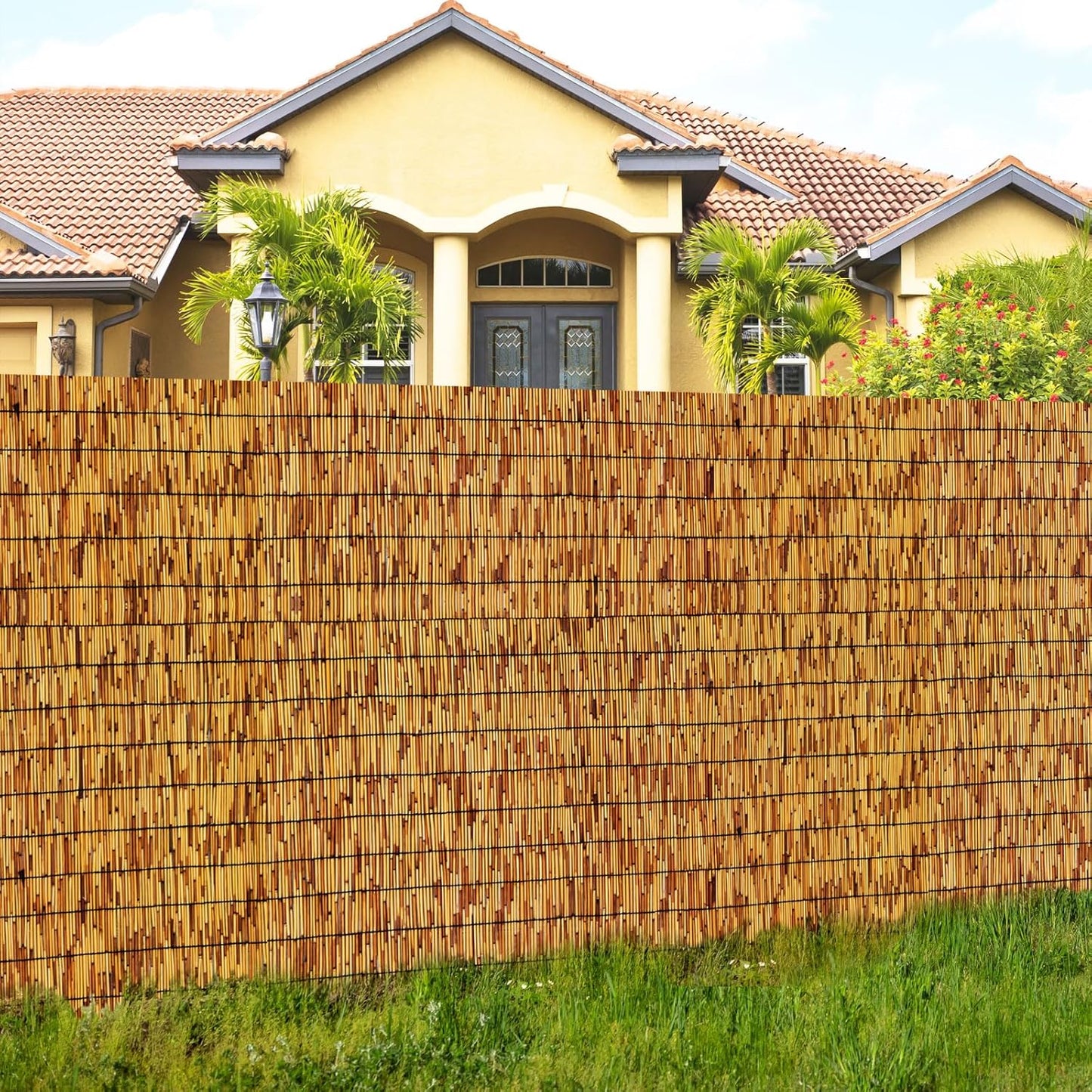 Reed Fencing Rolls,Bamboo Screens Outdoor for Patio,6 Feet High,Suitable for Patio Garden Balcony Terrace and Courtyard Shading 6x10FT