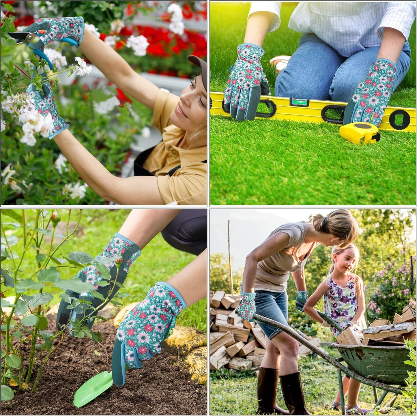 Gardening Gloves for Women and Men, Touchscreen Garden Gloves, Thorn Proof Puncture Resistant Work Gloves, Gardening Gifts for Women, Size Small