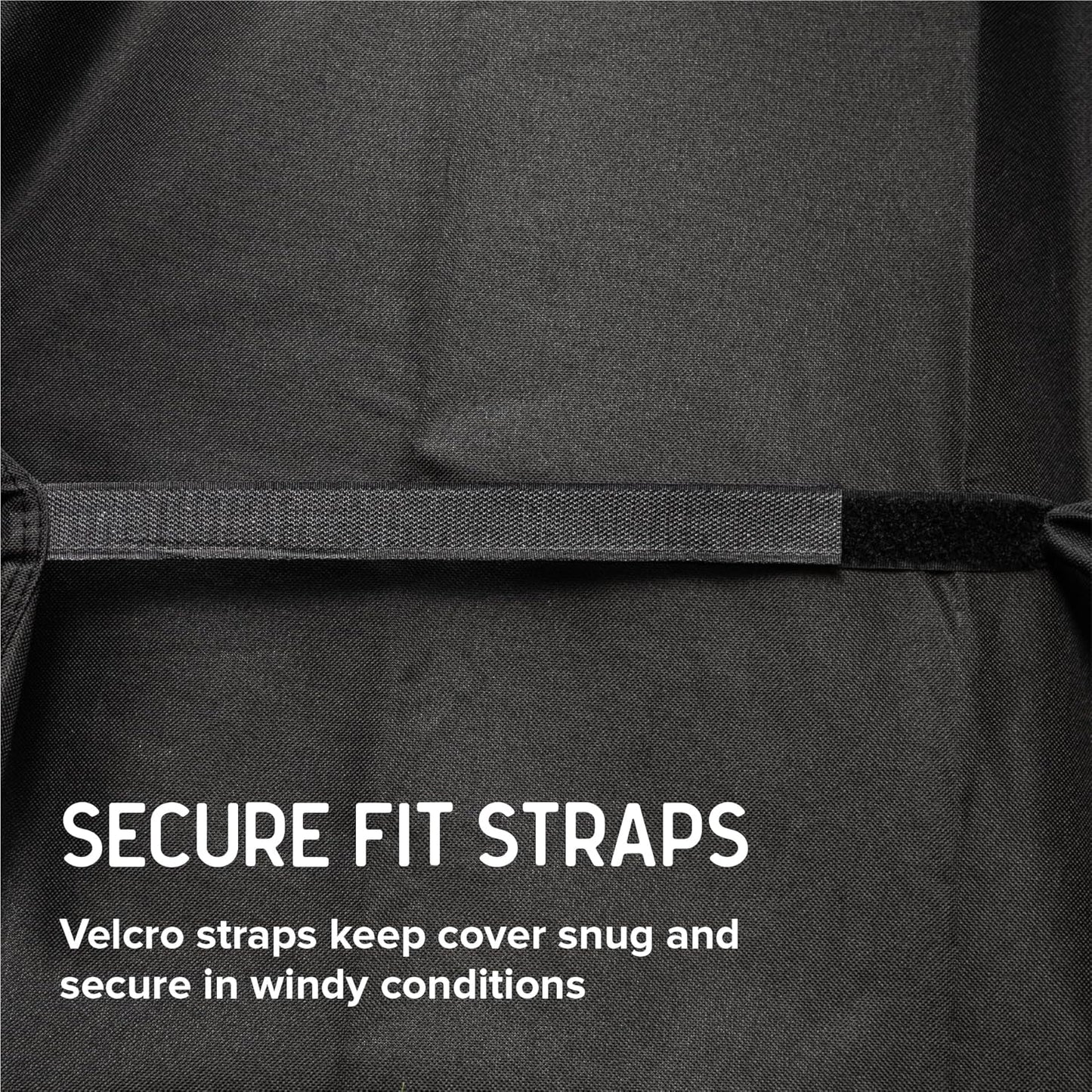 56" Gas Grill Cover, Water-Resistant Heavy Duty Polyester PVC Blend, Adjustable Straps, Built-in Pouch, Designed for Standard 3 & 4-Burner BBQ Grills, Black - 700-20141