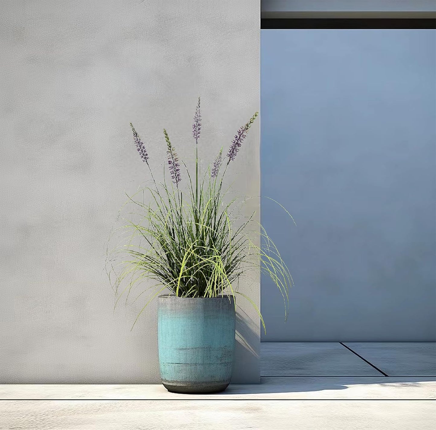 Artificial Plant 35in(1pack) Tall Artificial Lavender Plant,Faux Plants Indoor Home Decorative Artificial Plants & Flowers in Pot Fake Plant, House Plant Indoor