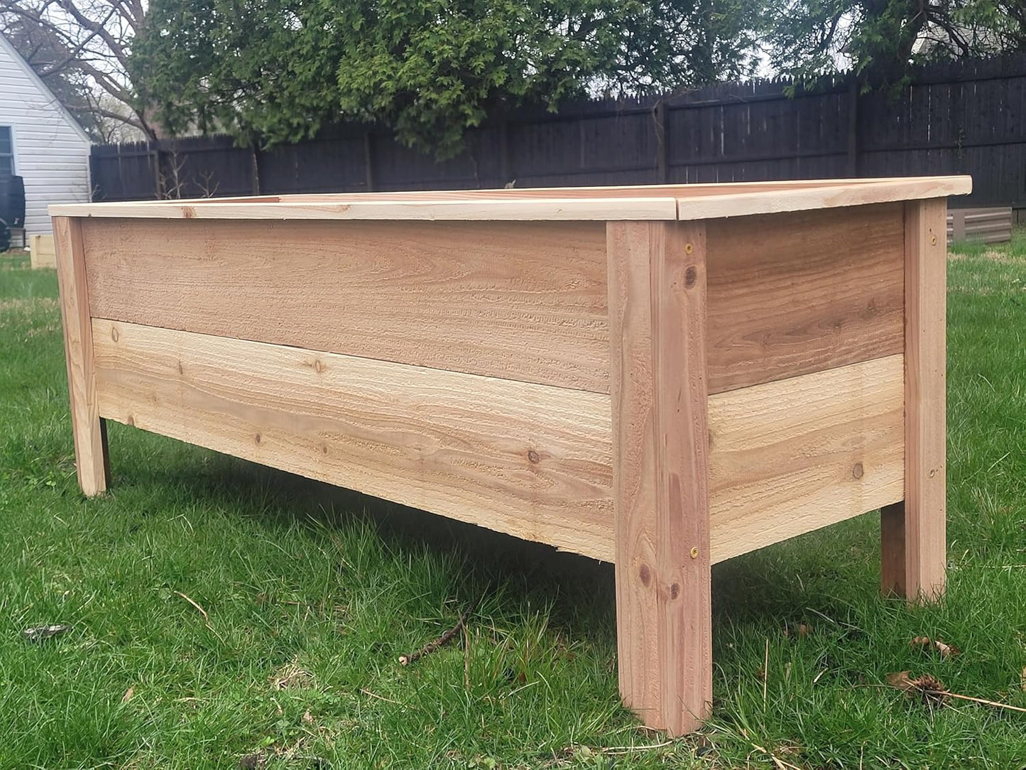 Handmade Custom Heavy Duty Rectangular Raised Cedar Wood Garden Planter Box – 46", 36", 24" – Indoor/Outdoor Farmhouse Style for Flowers & Vegetables – Made in USA (36" L x 15.5" W x 16.5" H)
