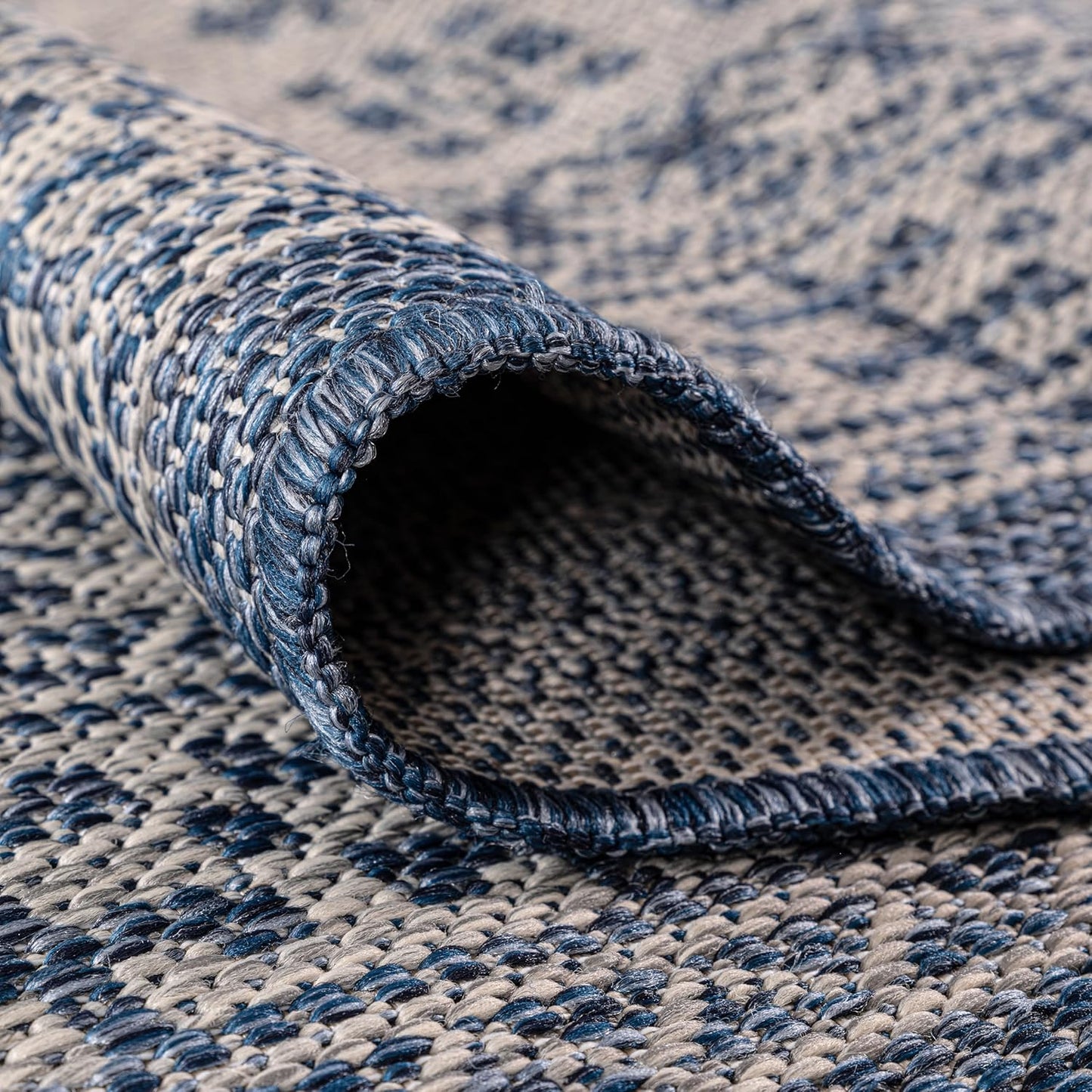 Keen Home Design Terrace Outdoor Round Rug - 5ft Round Washable Indoor/Outdoor Rug for Patio, Kitchen, Balcony, Beach, Garden, Deck and Porch, Size: 5'3" Round