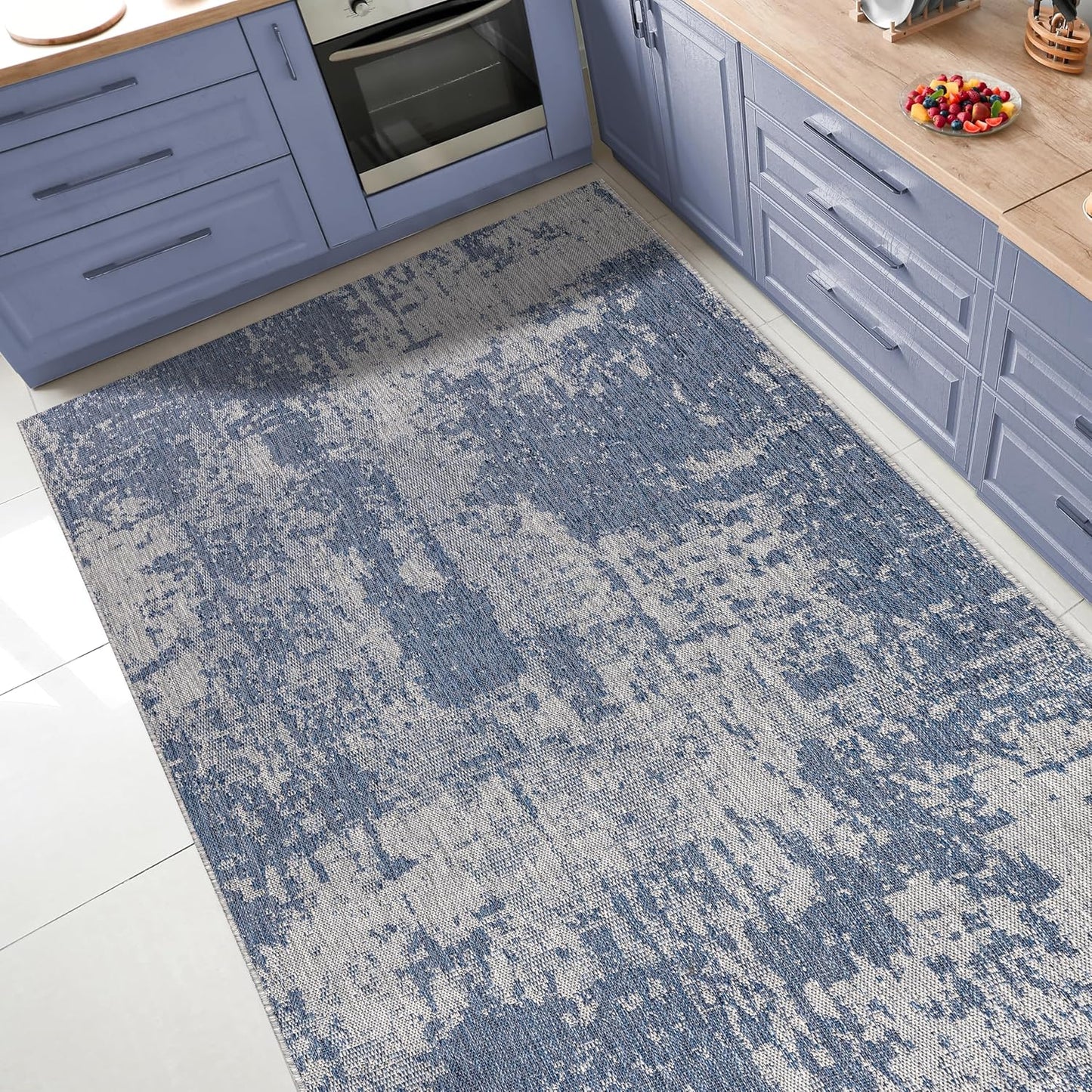 Keen Home Design Terrace Outdoor Area Rug - 10x14 Washable Indoor/Outdoor Rug for Patio, Kitchen, Balcony, Beach, Garden, Deck and Porch, Size: 10'x14'