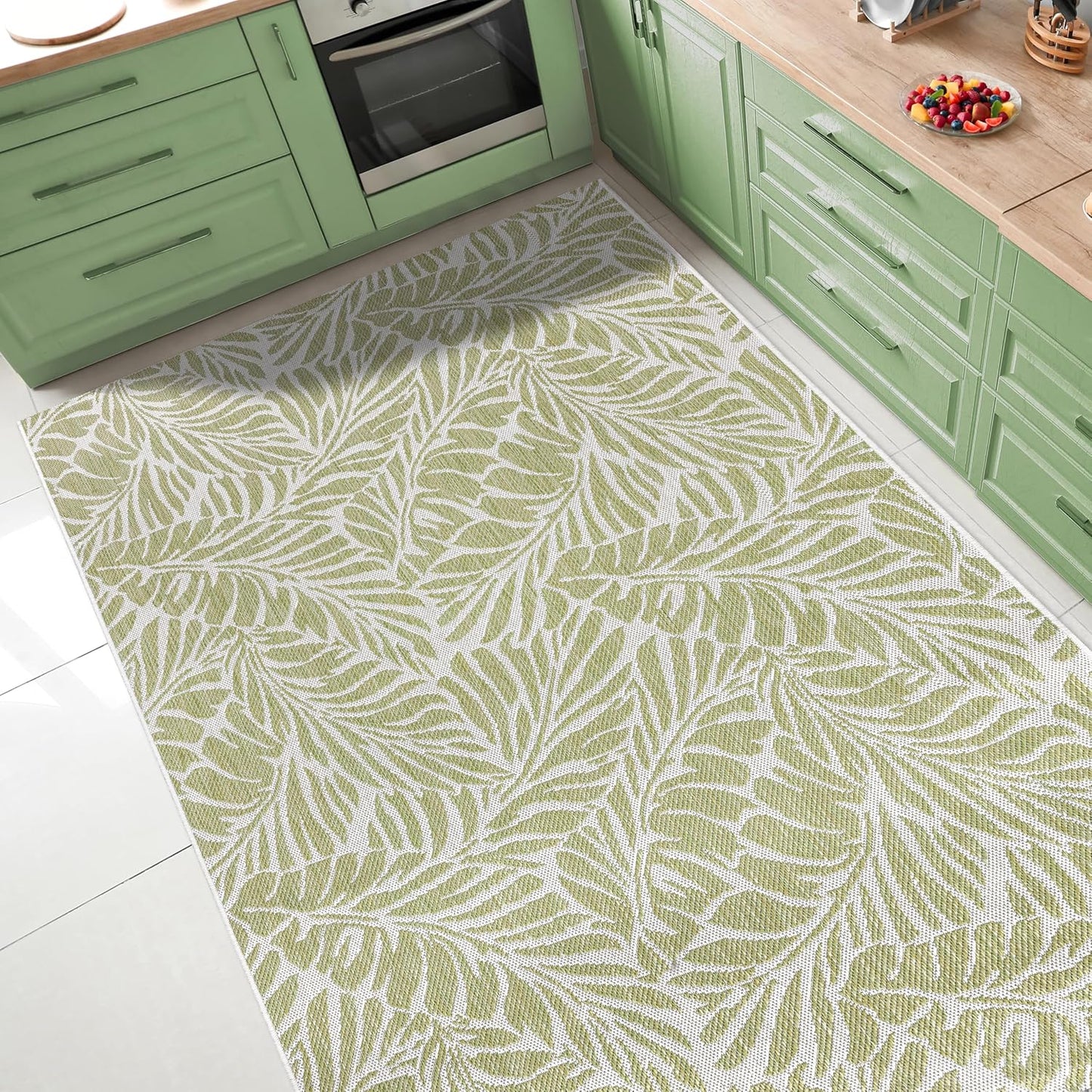 Keen Home Design Terrace Outdoor Area Rug - 10x14 Washable Indoor/Outdoor Rug for Patio, Kitchen, Balcony, Beach, Garden, Deck and Porch, Size: 10'x14'