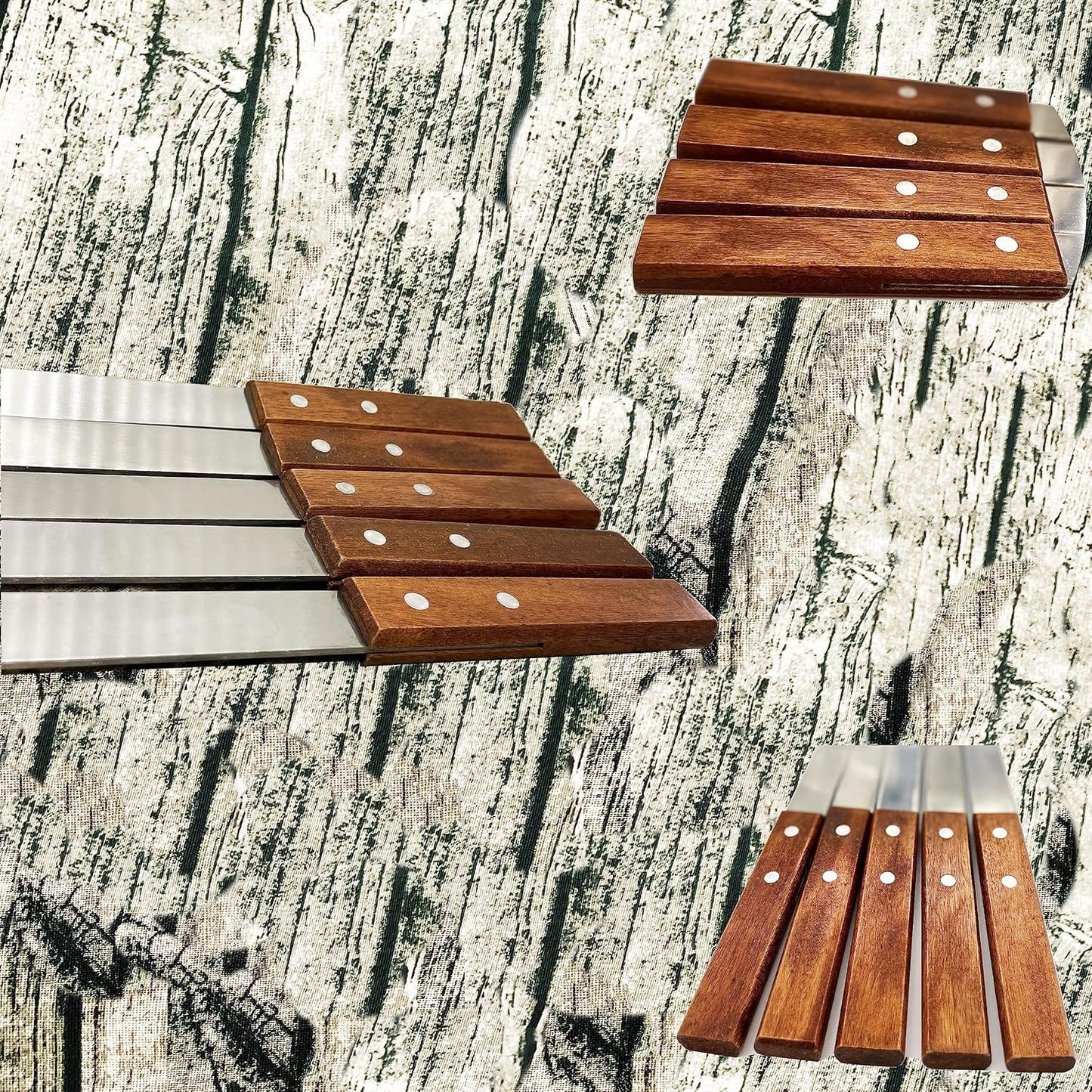 23.6 Inch Long Kabob Skewers,0.91Inch Wide Skewers for Kabobs,Metal Stainless Steel Skewers for Grilling,Extra Large Flat Kebab BBQ Skewers,Barbecue Kabob Sticks with Wood Handle,Set of 7 Kebob