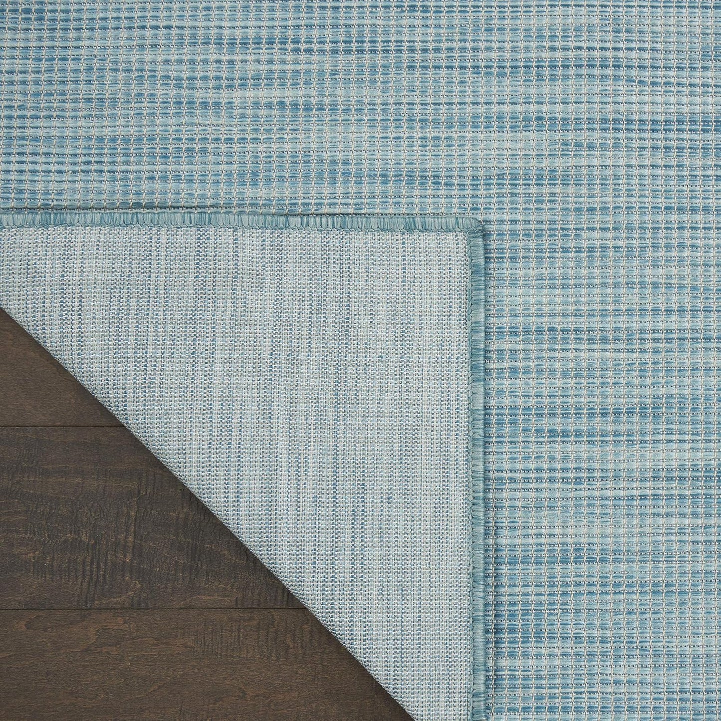 Nourison Home Positano 5' x 7' Aqua Fabric Modern Area Rug (5' x 7')
