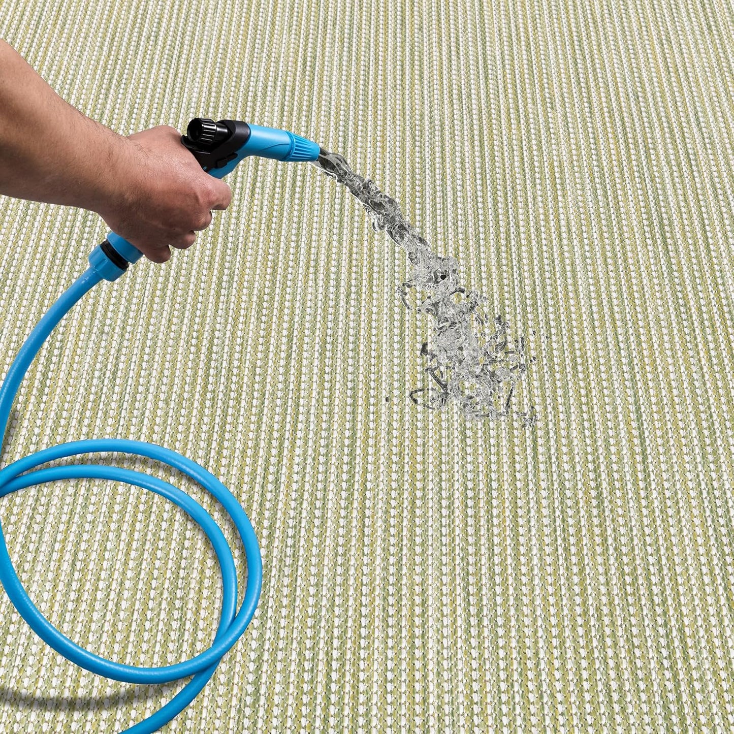 Keen Home Design Terrace Outdoor Area Rug - 4x6 Washable Indoor/Outdoor Rug for Patio, Kitchen, Balcony, Beach, Garden, Deck and Porch, Size: 3'10"x5'7"