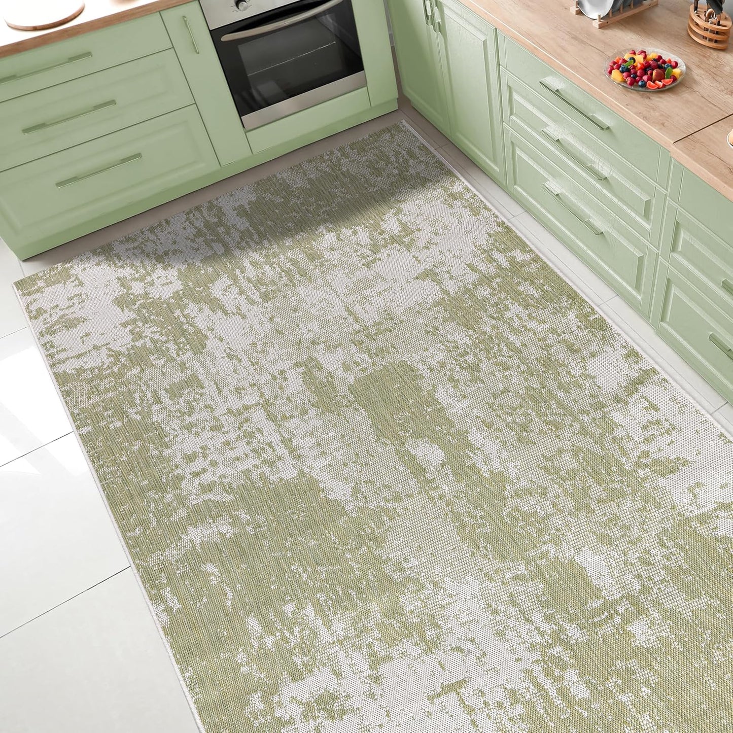 Keen Home Design Terrace Outdoor Area Rug - 8x10 Washable Indoor/Outdoor Rug for Patio, Kitchen, Balcony, Beach, Garden, Deck and Porch, Size: 7'7"x10'