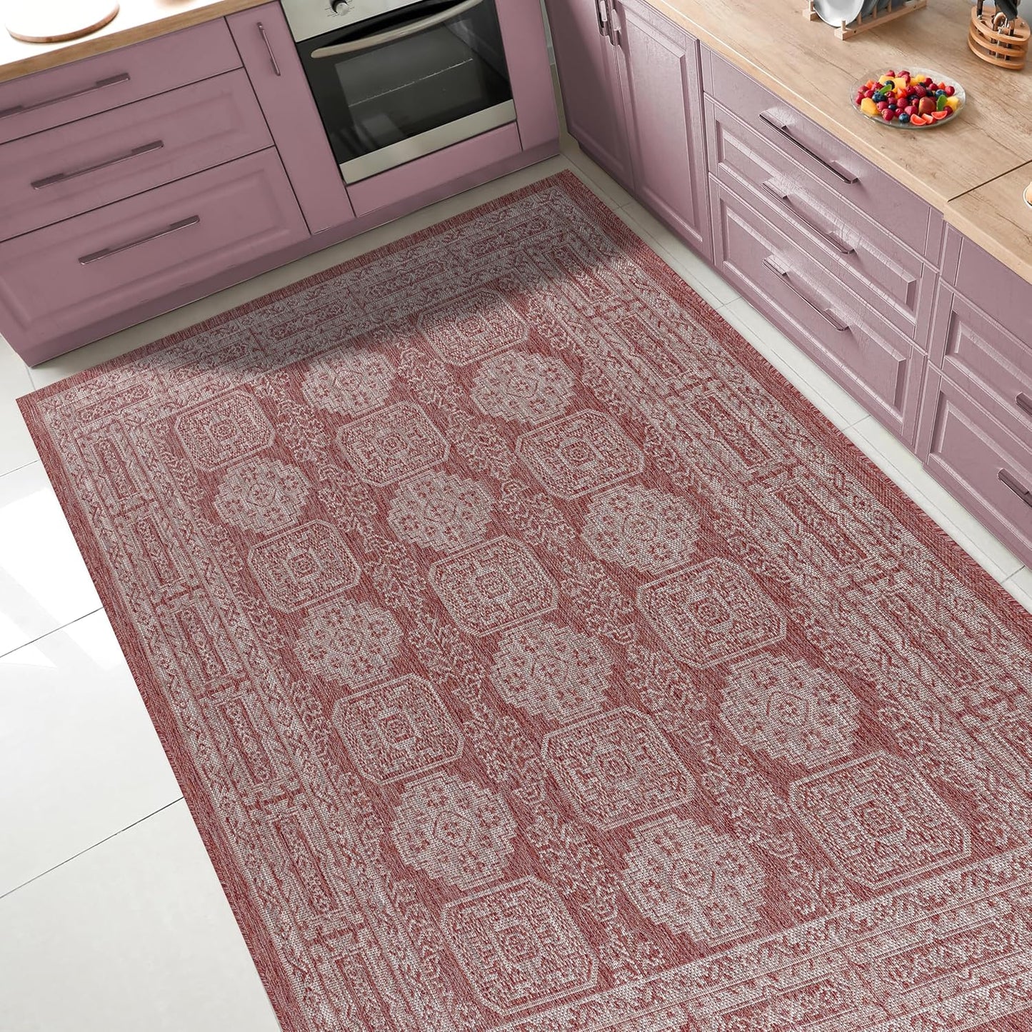 Keen Home Design Terrace Outdoor Area Rug - 9x12 Washable Indoor/Outdoor Rug for Patio, Kitchen, Balcony, Beach, Garden, Deck and Porch, Size: 8'10"x12'