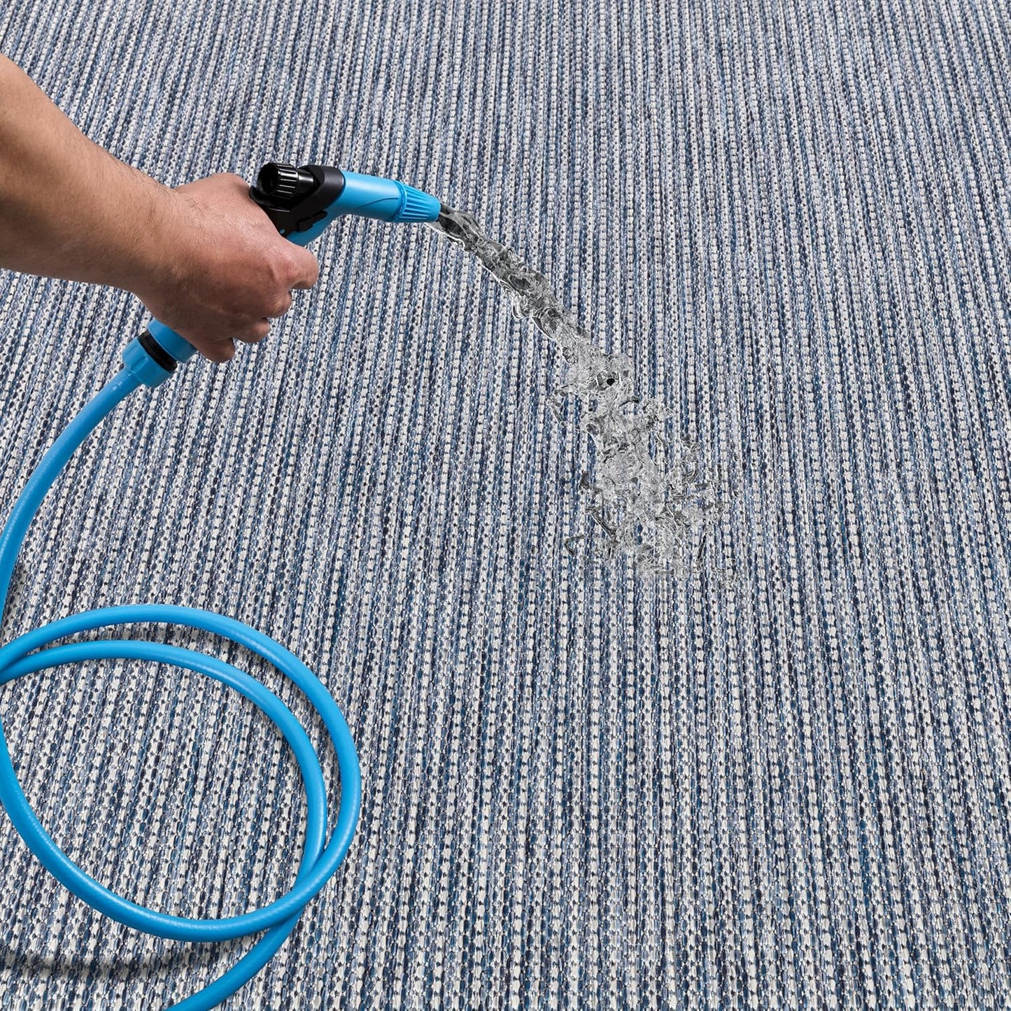 Keen Home Design Terrace Outdoor Area Rug - 6x9 Washable Indoor/Outdoor Rug for Patio, Kitchen, Balcony, Beach, Garden, Deck and Porch, Size: 6'x8'10"