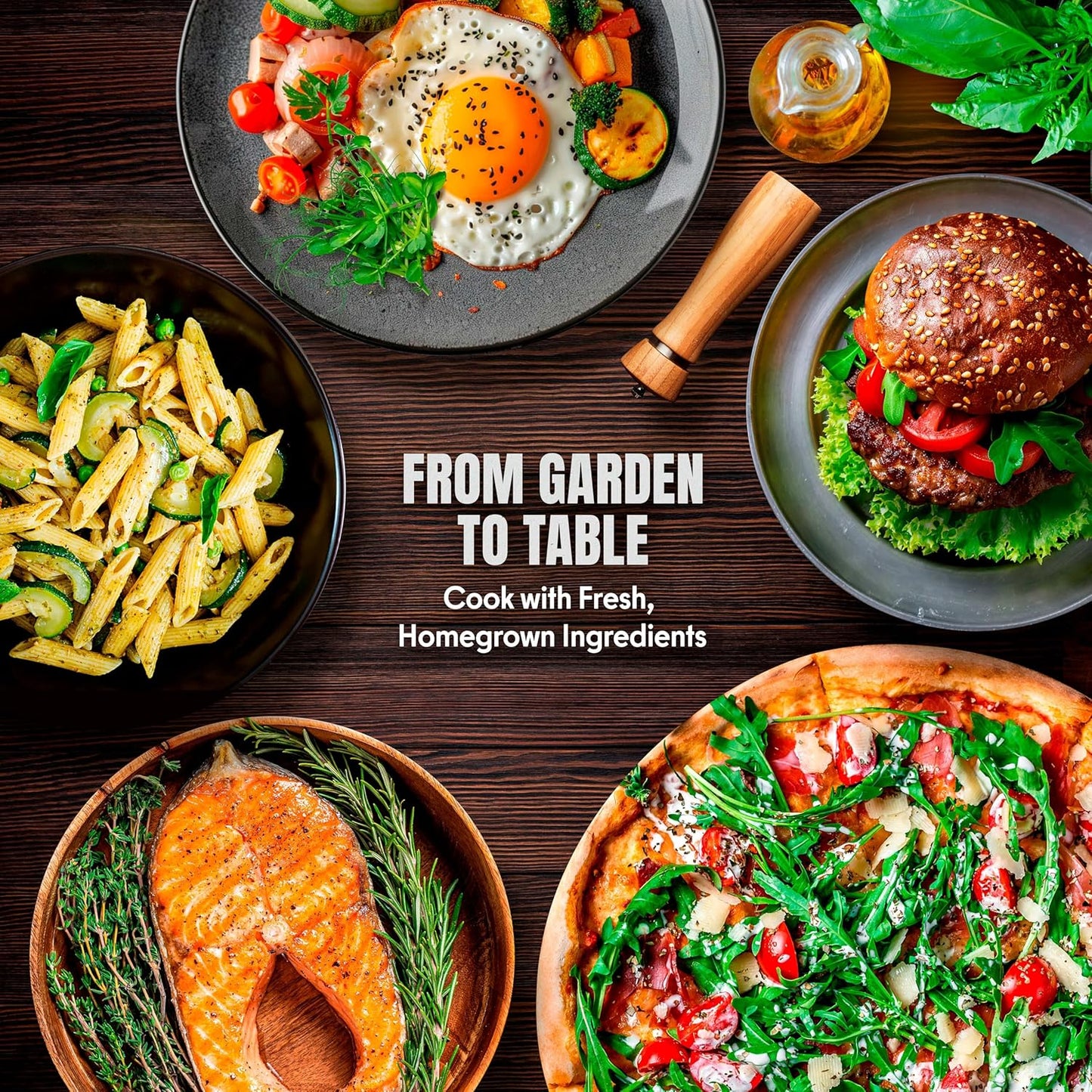 15 Medicinal & Herbal Tea Seeds Variety Pack Home Garden Kit Plant Markers 2950+ Non-GMO Heirloom Indoor Hydroponic Outdoors Planting Herb Anise Basil Calendula Fennel Mint Rosemary Lavender Chamomile