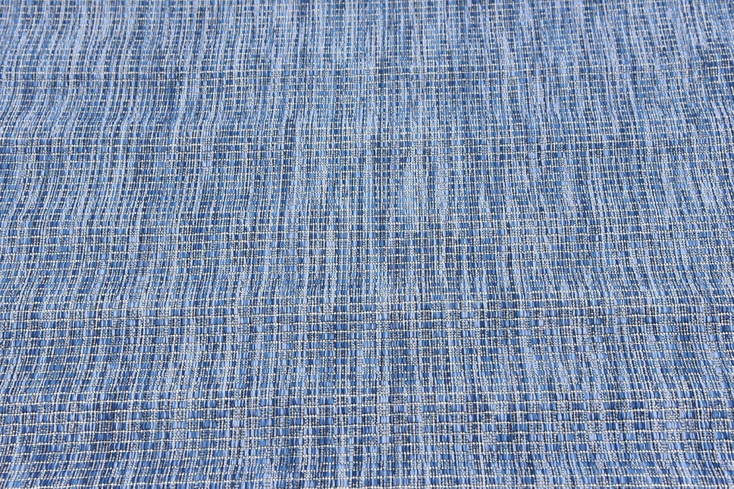 Unique Loom Collection Casual Transitional Solid Heathered Indoor/Outdoor Flatweave Area Rug (4' 1" x 6' 1" Rectangle, Blue/Navy Blue)