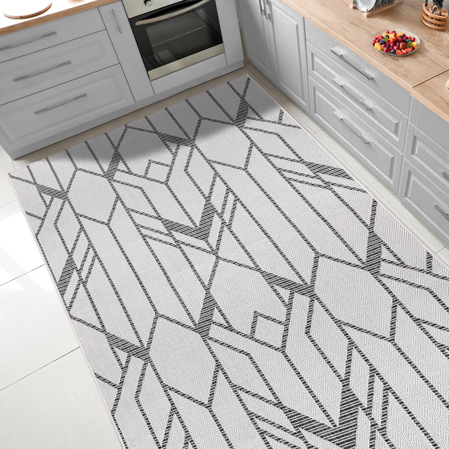 Keen Home Design Terrace Outdoor Throw Rug - 3x5 Washable Indoor/Outdoor Rug for Patio, Kitchen, Balcony, Beach, Garden, Deck and Porch, Size: 3'x5'