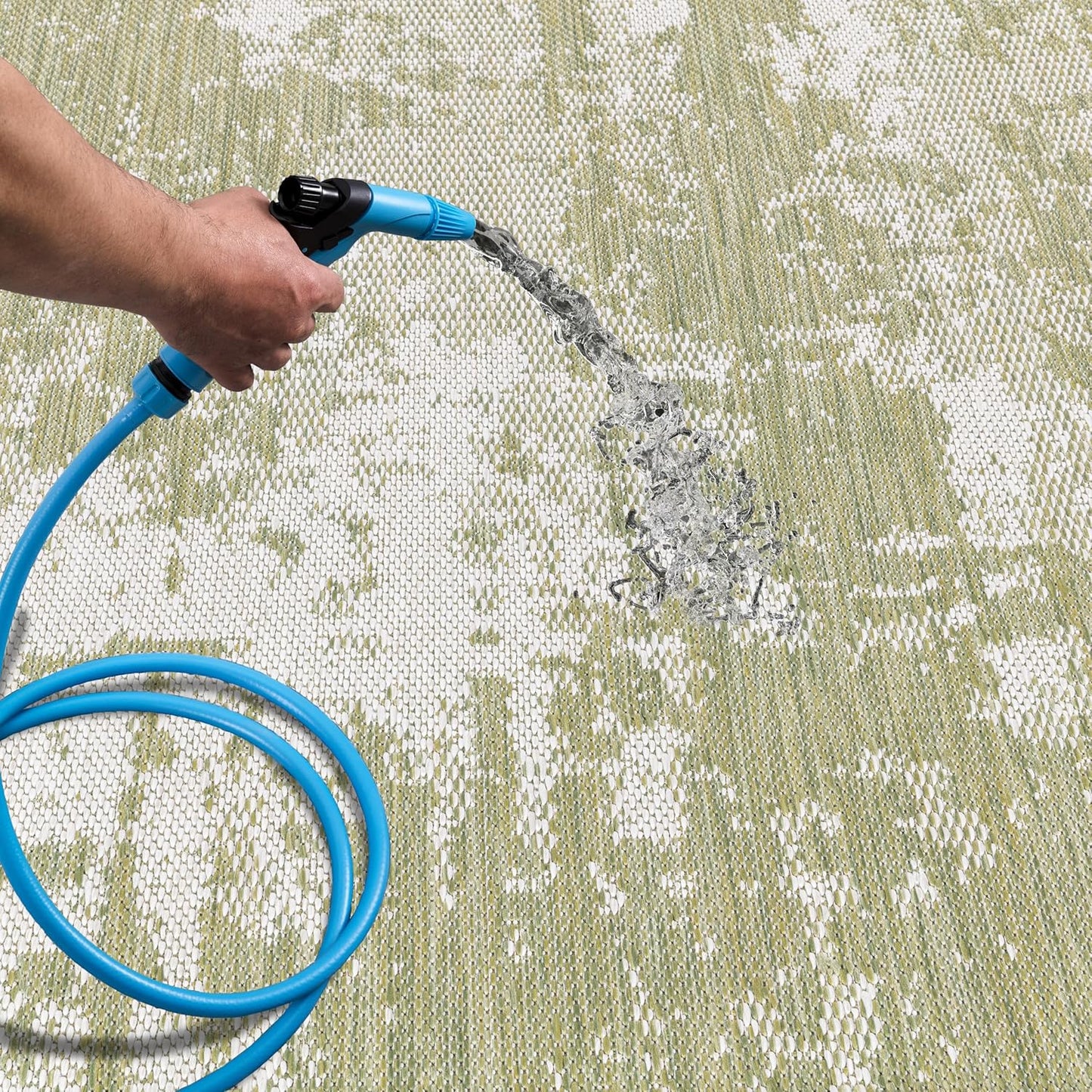 Keen Home Design Terrace Outdoor Area Rug - 9x12 Washable Indoor/Outdoor Rug for Patio, Kitchen, Balcony, Beach, Garden, Deck and Porch, Size: 8'10"x12'